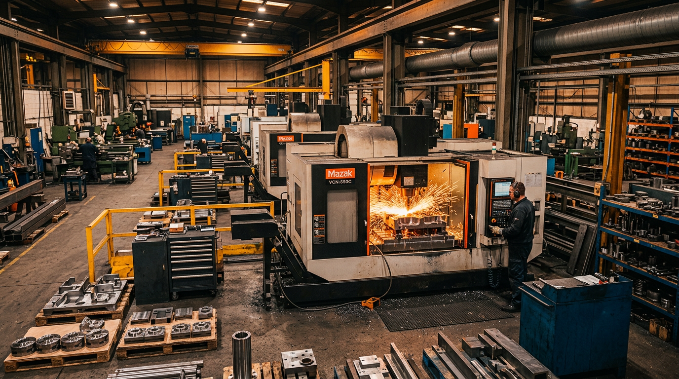 CNC metalworking and machining workshop