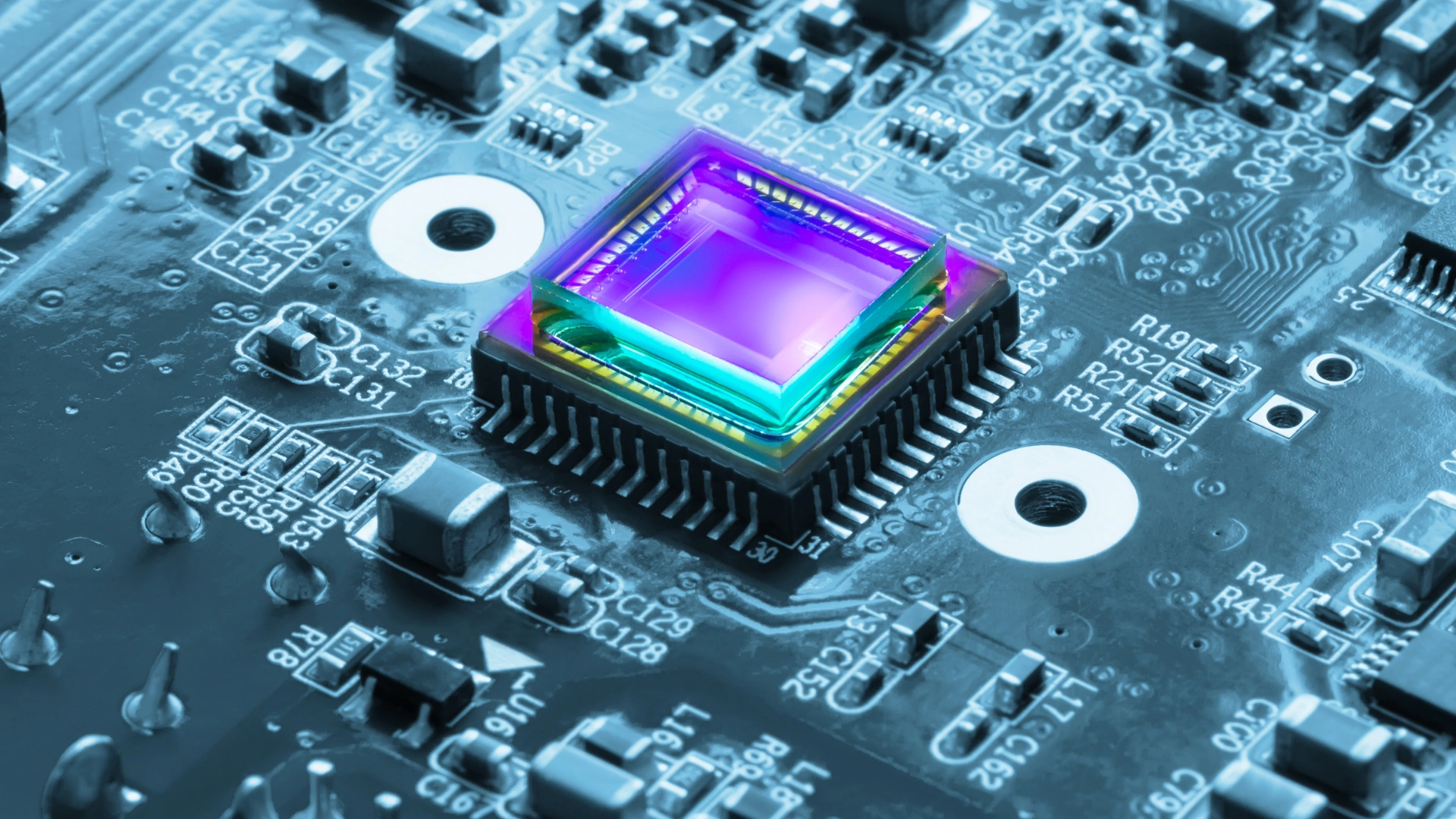 Industrial IoT chip close-up